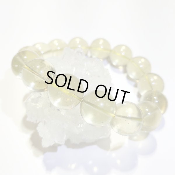 画像4: ★送料無料★ 存在感あり！クリストバライト入りリビアングラス14mmブレスレット (4)