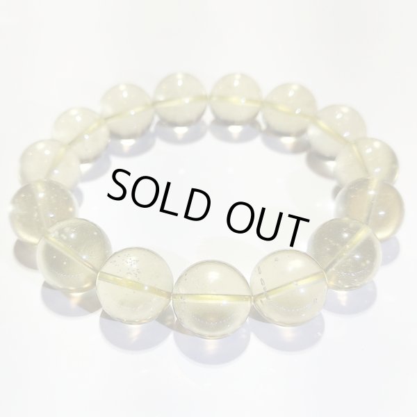 画像2: ★送料無料★ 存在感あり！クリストバライト入りリビアングラス14mmブレスレット (2)