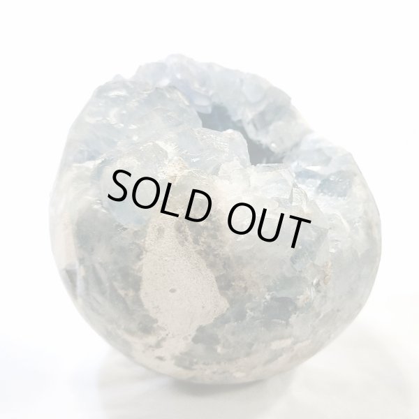 画像5: ★送料無料★ 存在感あり!のぞきこむと美しい!可愛い丸形セレスタイト原石(1) (5)