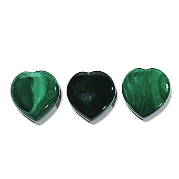 画像2: ★送料無料★ 世界に１つだけの芸術的な模様！マラカイトハート３個セット(31) (2)