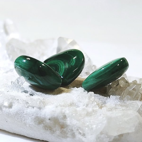 画像3: ★送料無料★ 世界に１つだけの芸術的な模様！マラカイトハート３個セット(31) (3)