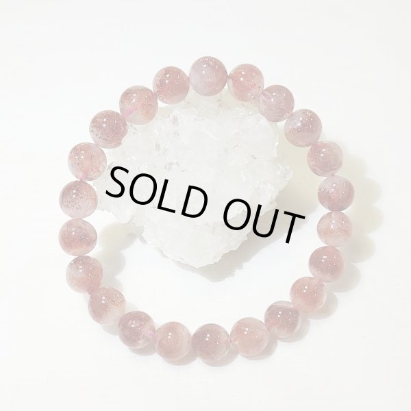 画像3: ★送料無料★ 赤く輝く光！マダガスカル産ファイアークォーツ9mmブレスレット(26) (3)