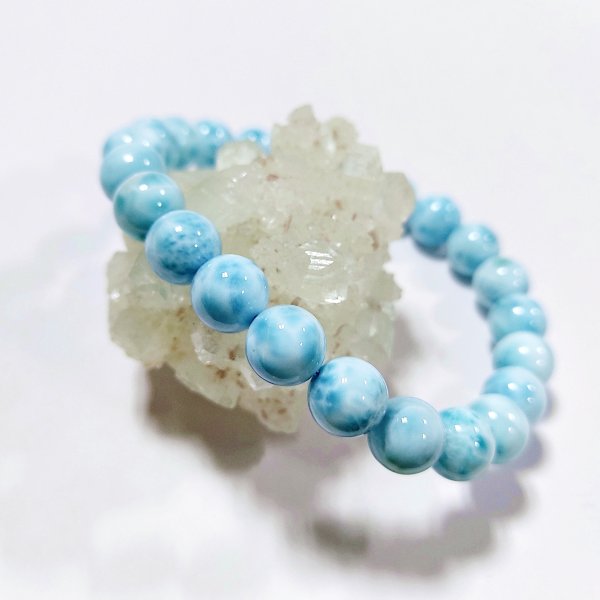 画像2: ★送料無料★ 見る人を惹きつけてやまない！ ラリマー9mmブレスレット(46) (2)